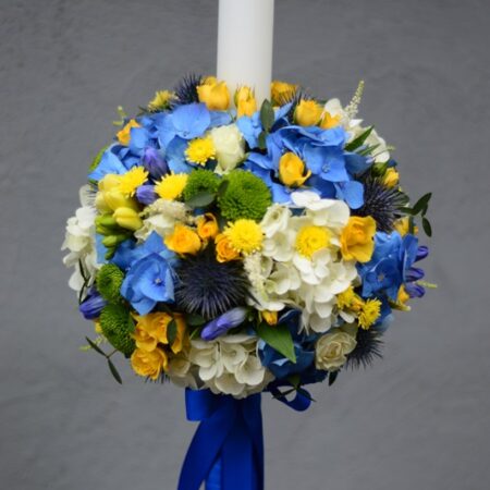 Lumanare botez Bleu Soleil - imagine 2