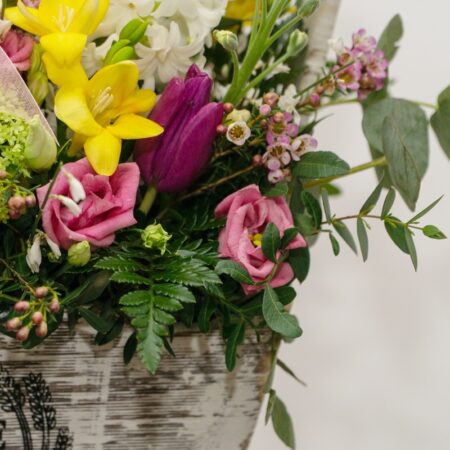 Aranjament floral in cutie "Parte din Inima Mea" - imagine 2